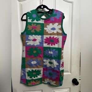 Colorful Floral Sleeveless Dress